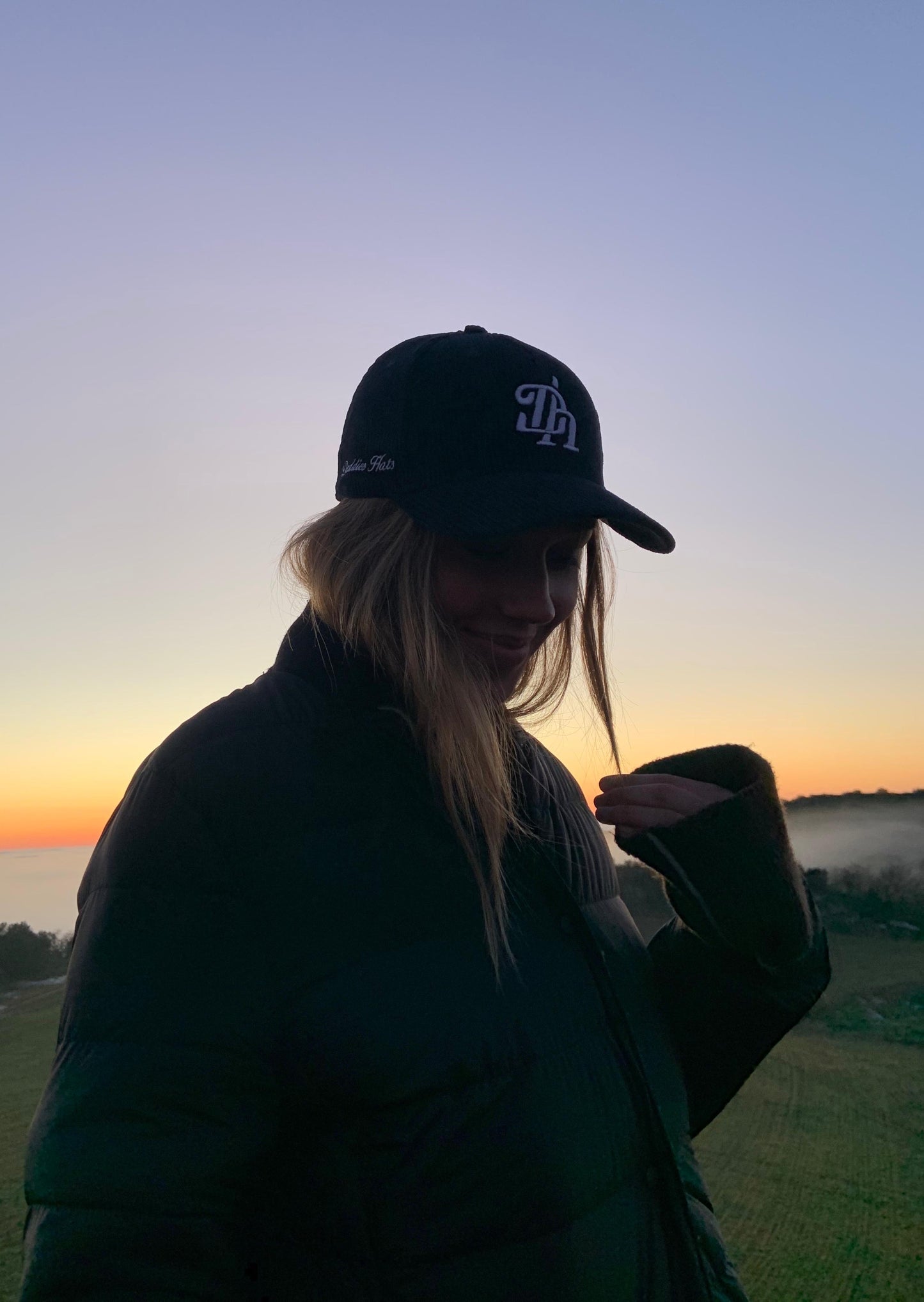 Dh Corduroy Cap - Daddies Initials - Dark Navy Blue