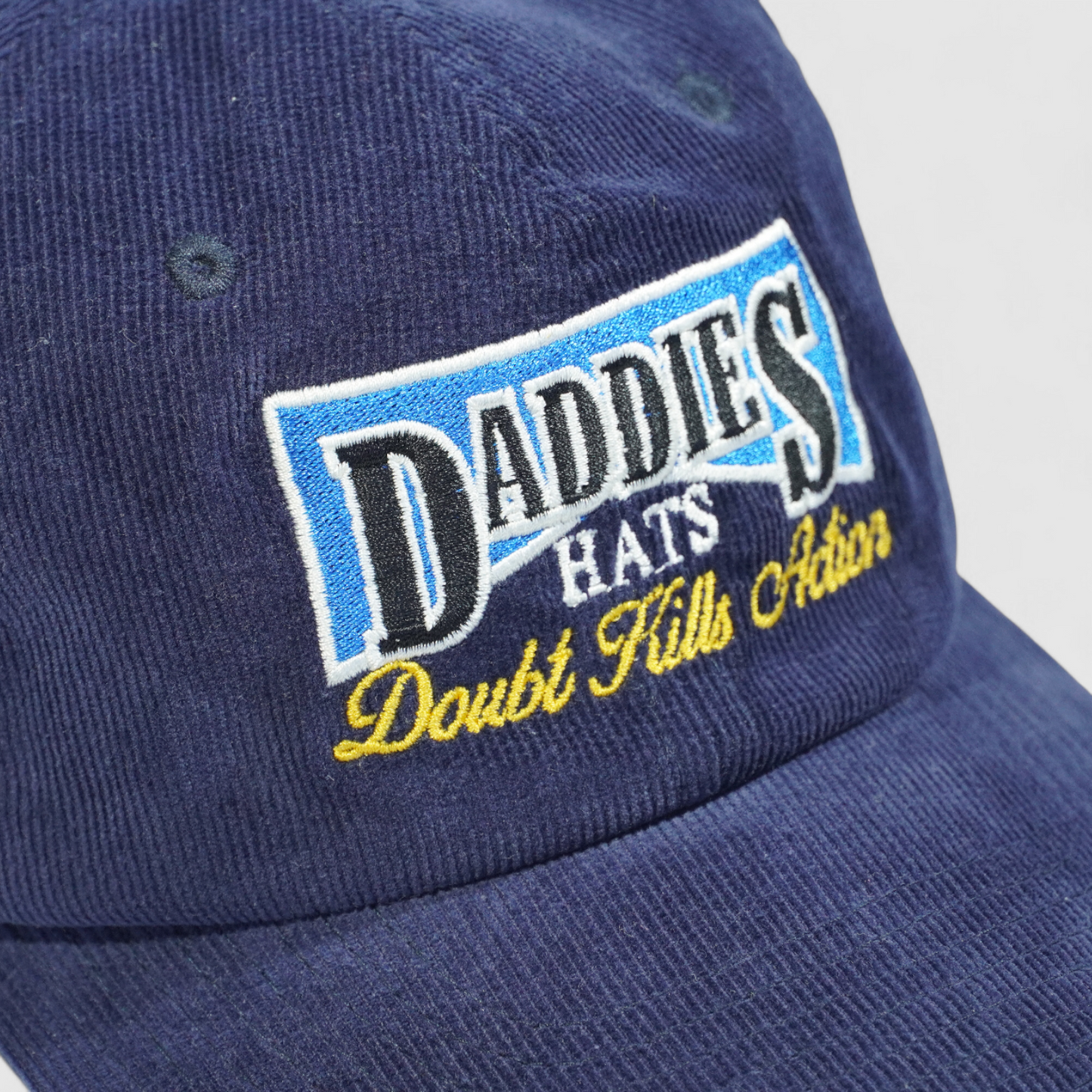 Corduroy Cap - Doubt Kills Action - Navy Blue